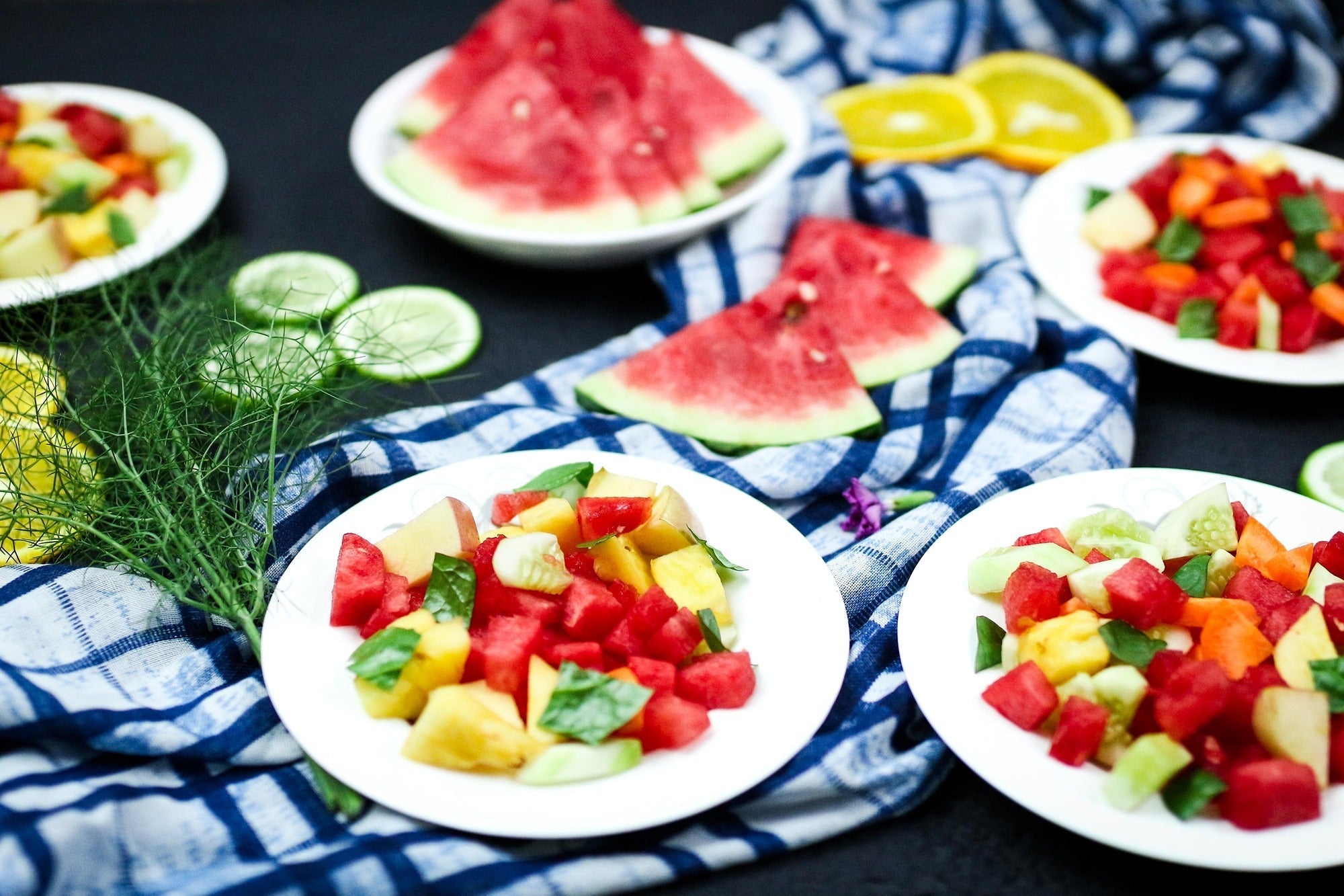 refreshing cucumber and watermelon salad for blood sugar-friendly summer diet