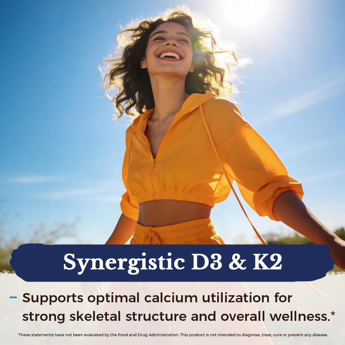 Vitamin D3 and K2 Support Calcium Utilization Strong Bones and Daily Wellness