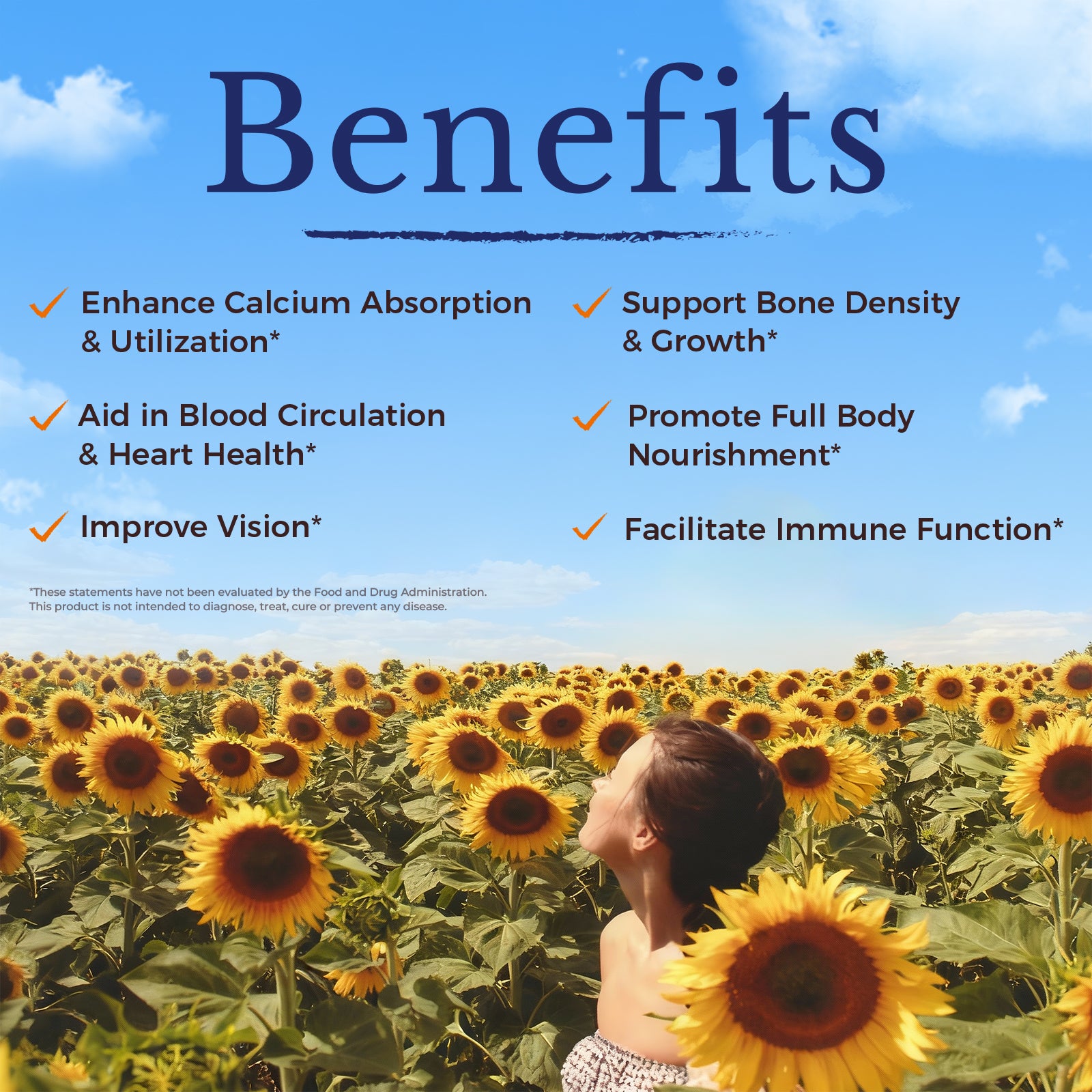 Supports Optimal Calcium Absorption and Utilization, Bone Density, Heart Health, and Immunity.