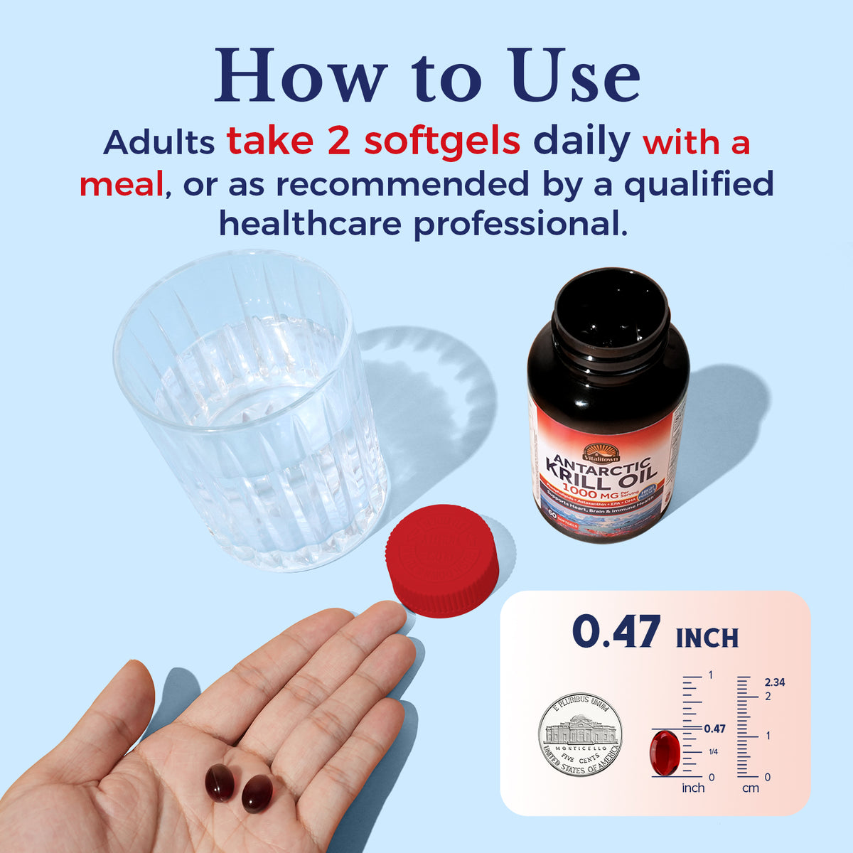 Antarctic Krill Oil 60 Softgels Take Two Softgels Daily with a Meal