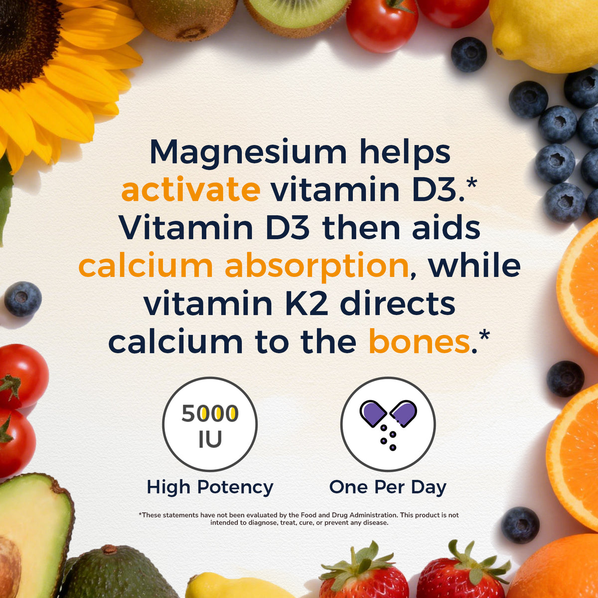 Magnesium Glycinate Activates Vitamin D3 While K2 Supports Calcium Delivery to Bones