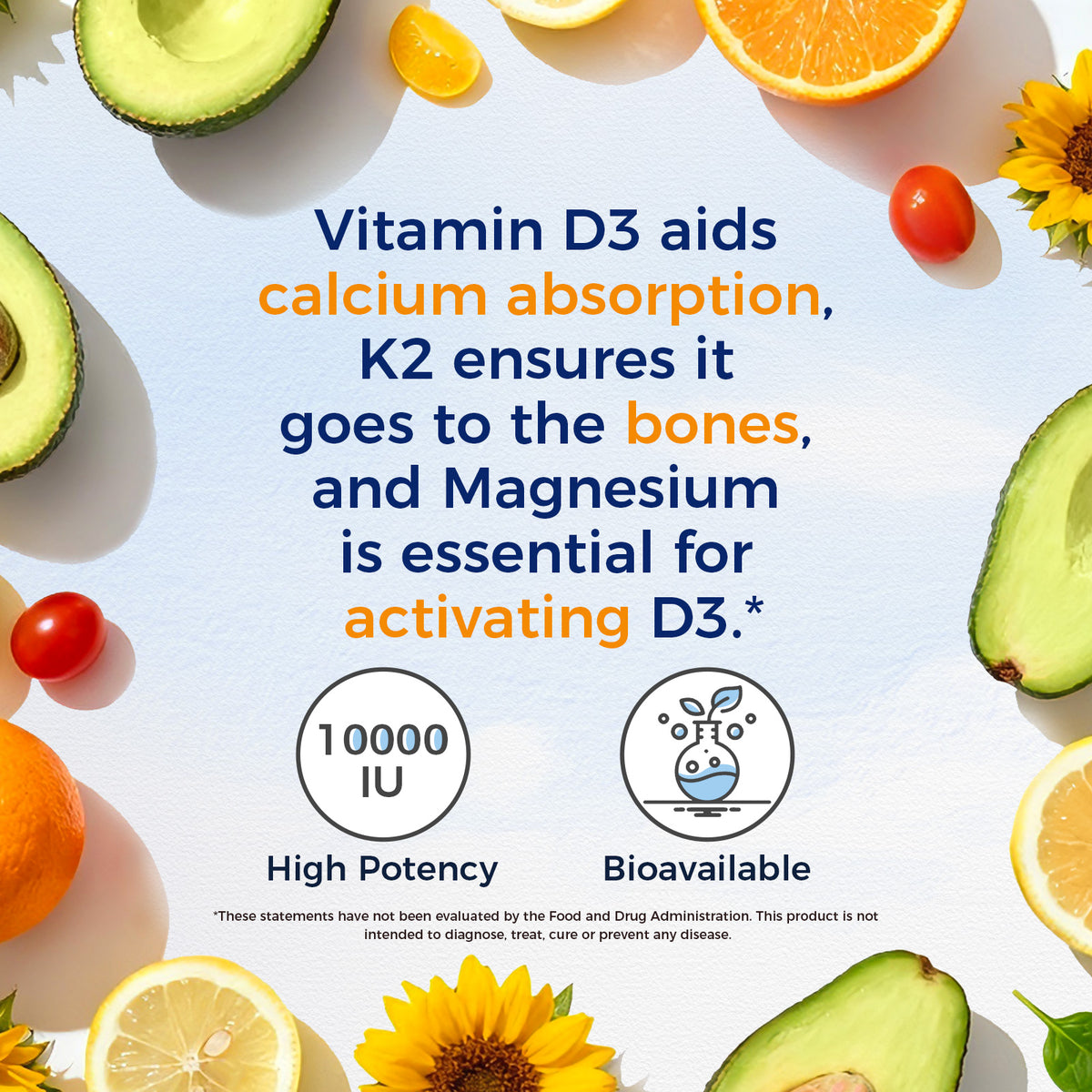 Vitamin D3 K2 and Magnesium Glycinate Support Vitamin D Activation and Calcium Absorption