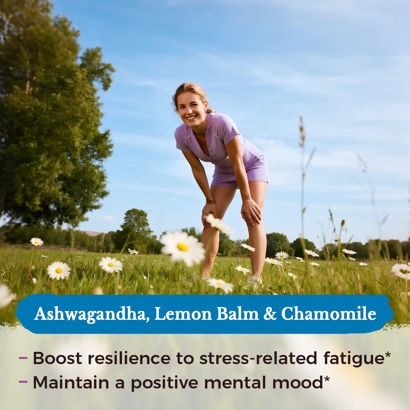 Ashwagandha, Lemon Balm & Chamomile boost resilience to stress-related fatigue