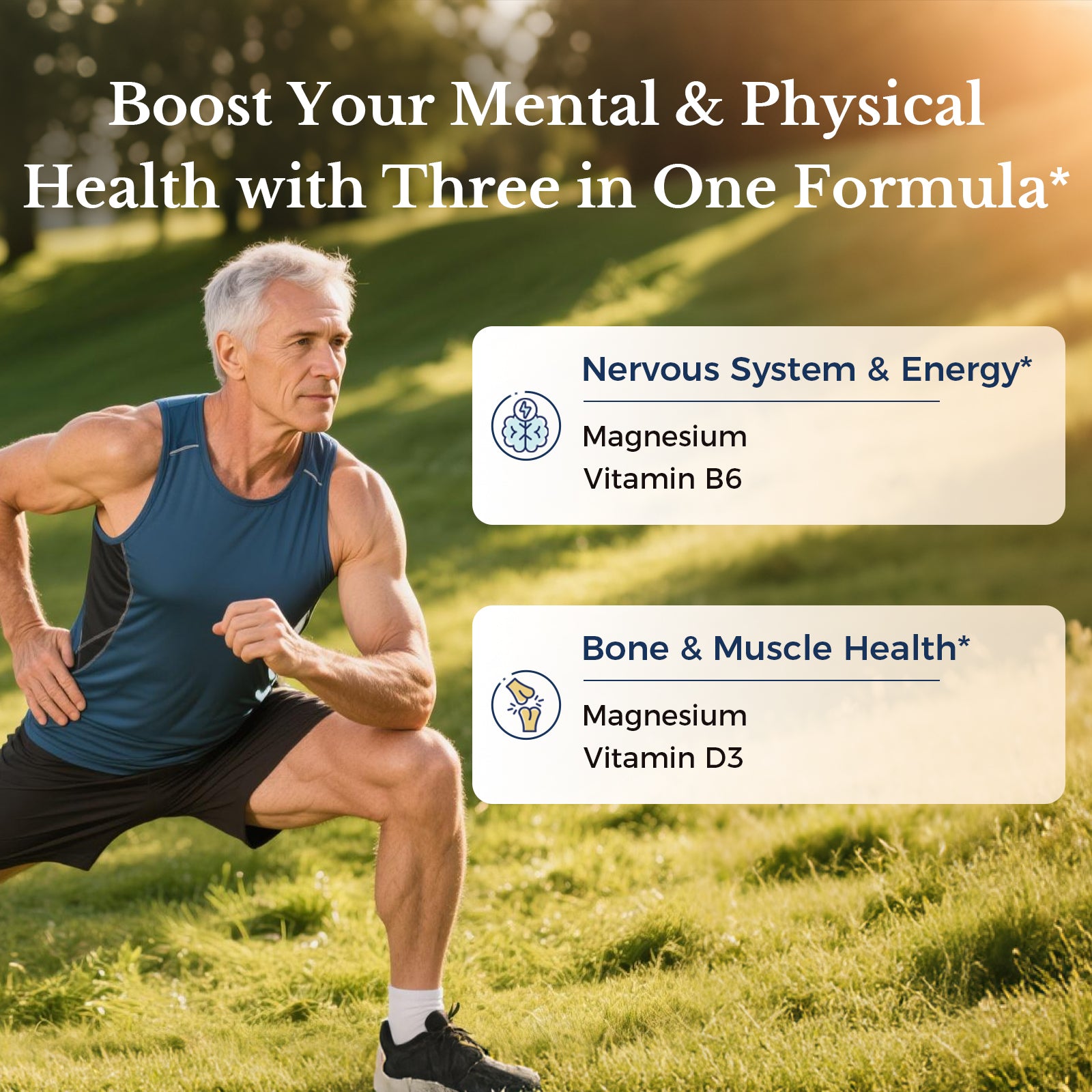 Boost Your Mental & Physic Health with Magnesium Vitamin B6, D3