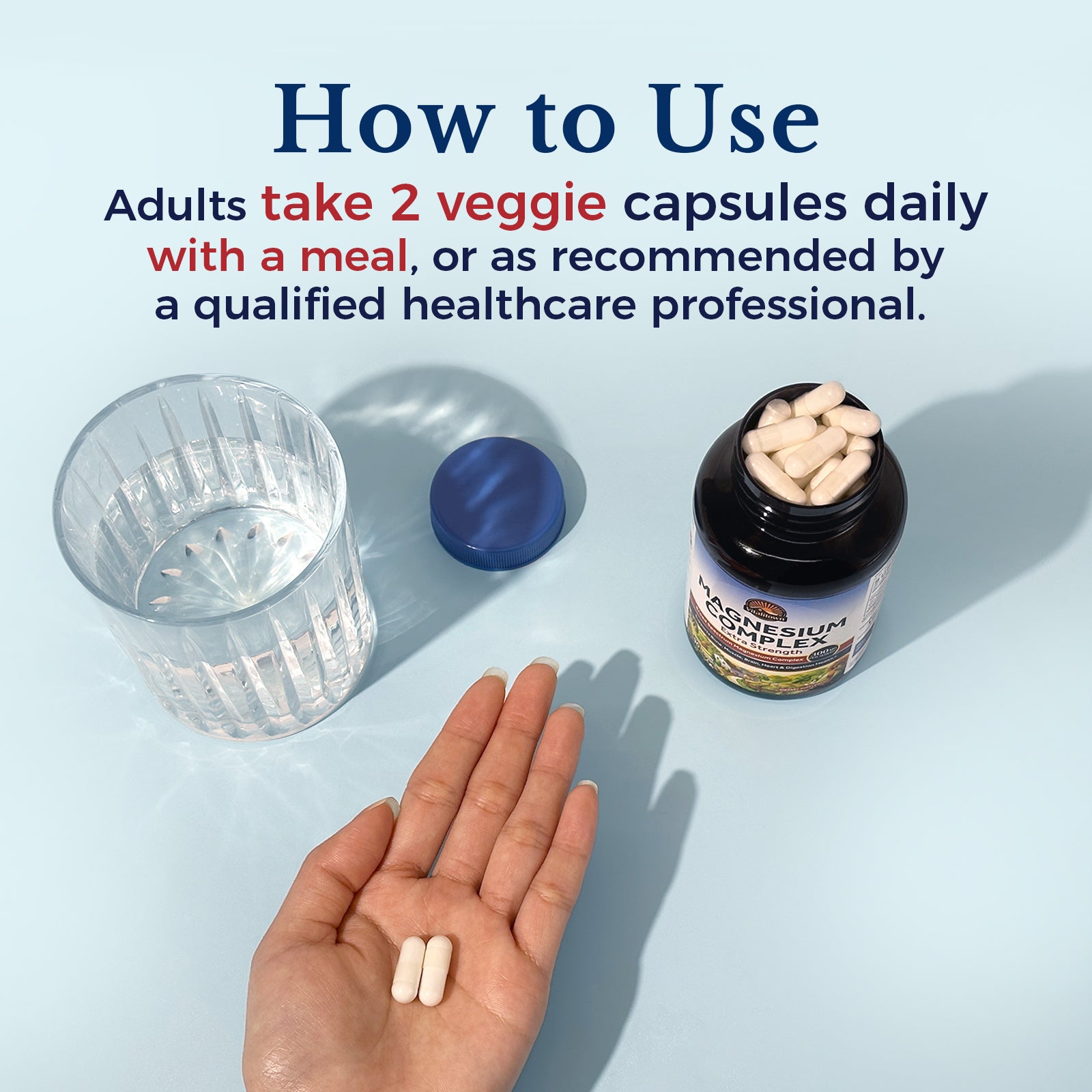 240 Capsules; 120 day supply. Adults take two capsules daily with a meal