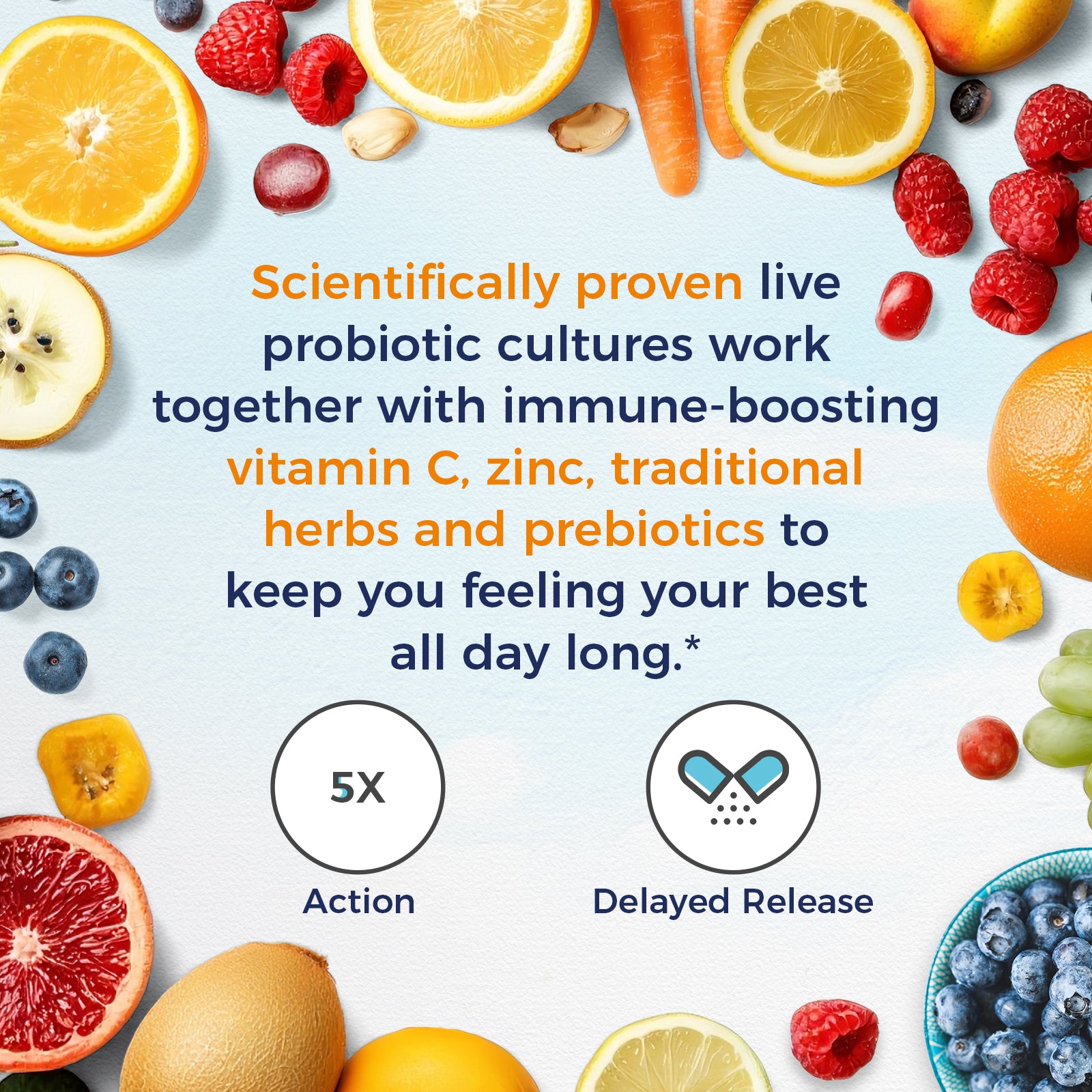 Probiotics with Immune-Boosting VC Zinc Traditional Herbs and Prebiotics to Help You Feel Your Best