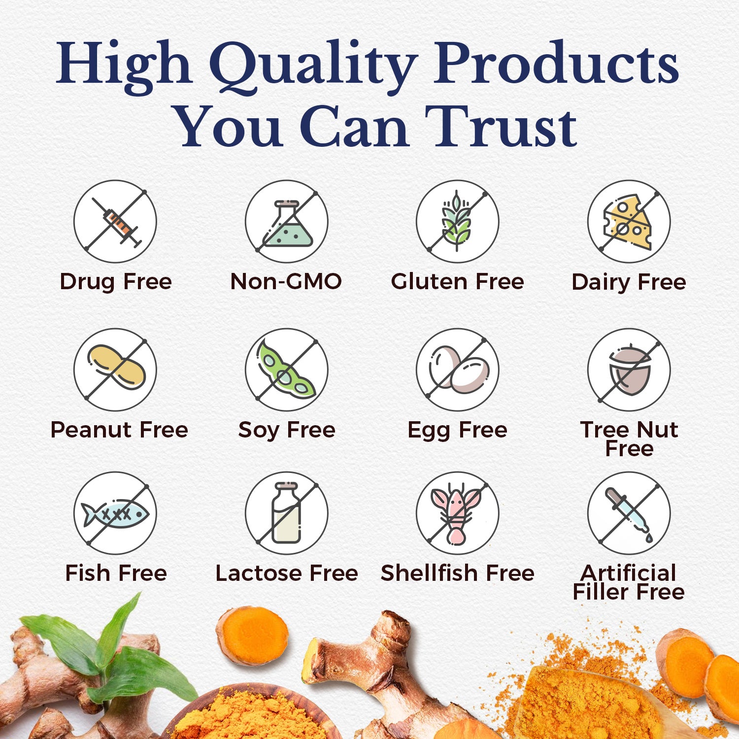 Quality you can trust: No Common Allergies. No Sugar. No Artificial Fillers. Non-GMO. Gluten Free