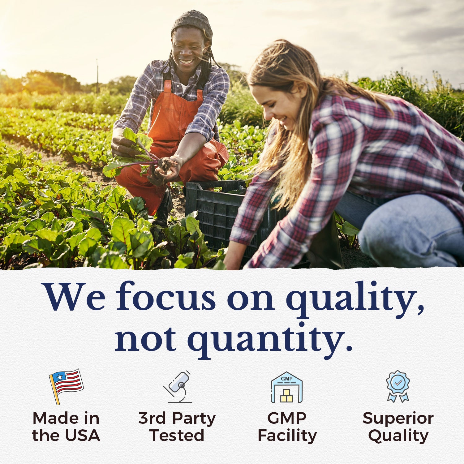 Vitalitown Supplement Made in GMP Facility. Non-GMO Soy Free 3rd Party Tested No Artificial Fillers