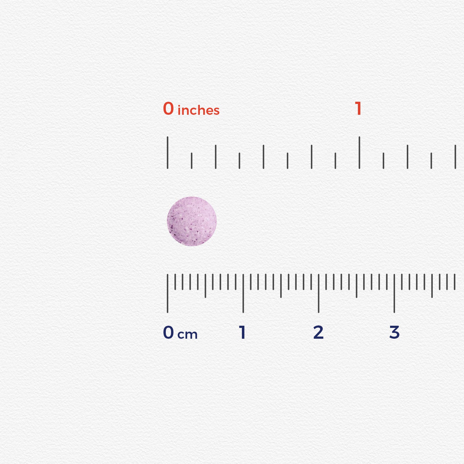 The Fast Dissolve Tablet is 0.25 inch