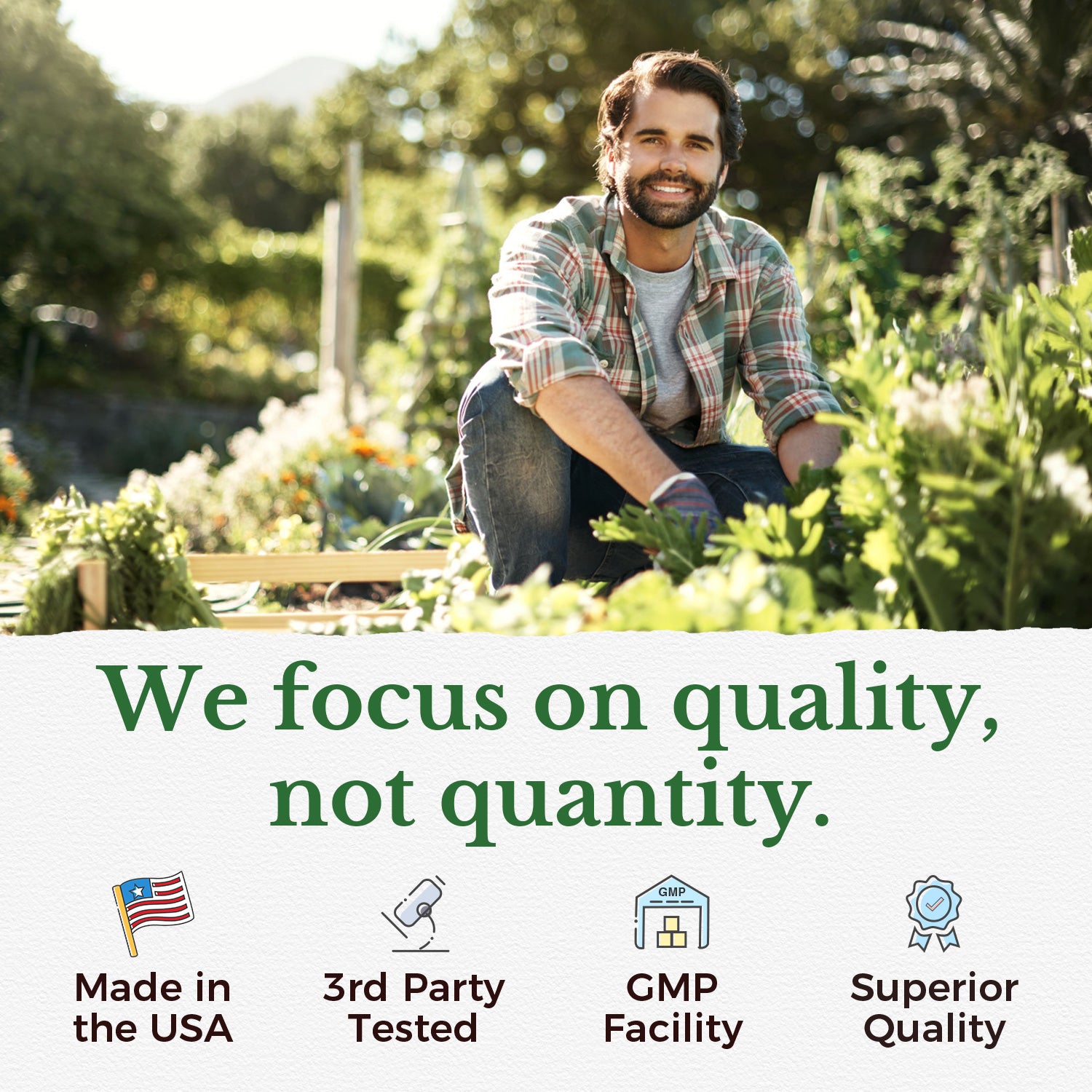 Vitalitown Supplement Made in GMP Facility. Non-GMO Soy Free Lab Tested 